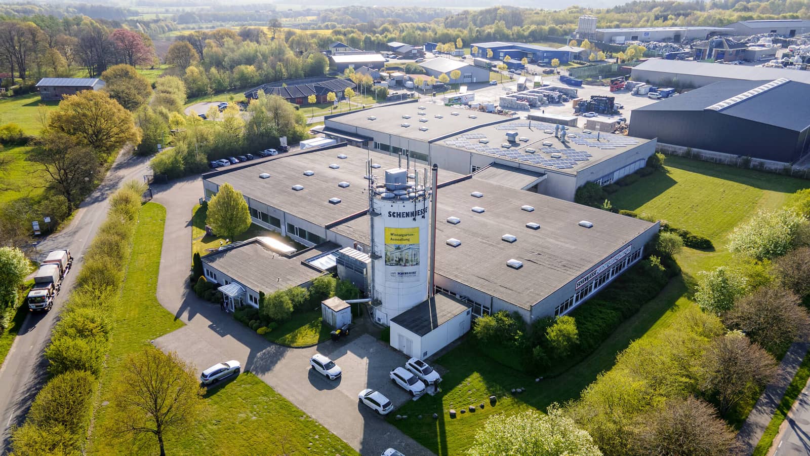 Luftaufnahme des Schennjesse Werks in Hohenwestedt