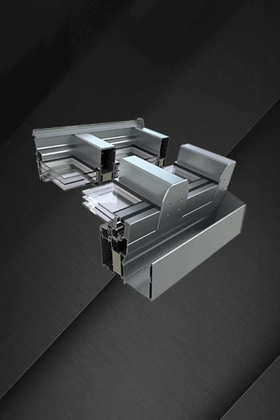 Technische Profildarstellung eines wärmegedämmten Aluminium-Wintergarten-Systems (TS-Aluminium)